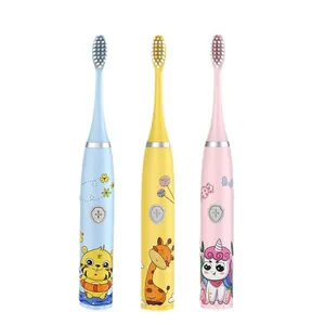 Spazzolino elettrico ricaricabile per bambini 3-12 anni con tre simpatici design cartoon.
