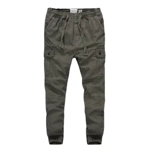 Pantaloni cargo pesanti da uomo con fodera in pile, multitasche e polsini a coulisse