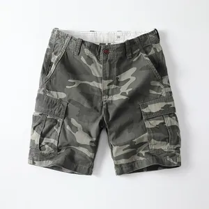 Pantaloncini cargo da uomo in cotone mimetico stile vintage americano classico