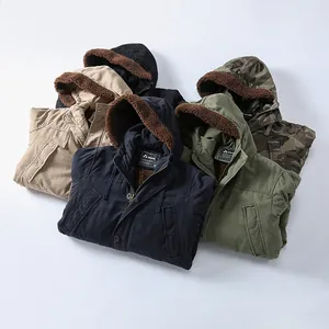 Vestes à capuche vintage pour hommes doublées polaire en plusieurs couleurs et camouflage