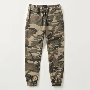 Herren Outdoor Camouflage Cargo Jogger Hose mit elastischem Bund Baumwolle Rückansicht