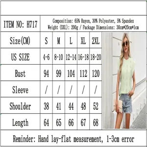 Guide des tailles détaillé pour ce débardeur femme en tricot jacquard à col rond