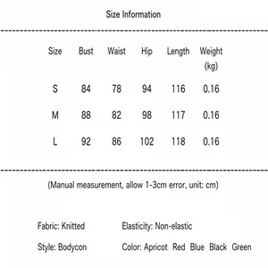Tableau des tailles pour robe à brelettes en satin avec col bénitier et mesures
