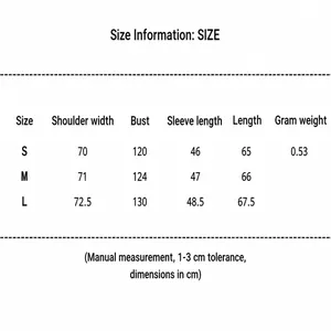 Comprehensive size guide for the faux-two-piece stand-collar coat with cm measurements