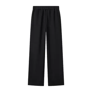 Classic black high-waisted wide-leg trousers for a professional and casual commuter look