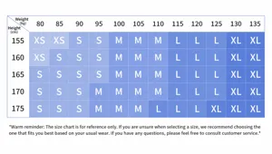 Comprehensive size recommendation chart for seamless bodycon yoga jumpsuit by height and weight