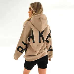 Women Casual Oversized Printed Hoodie Thickened Long Sleeve Drawstring Hooded Sweatshirt Streetwear Fashion Pullover Top