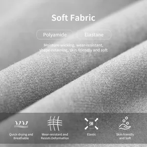 Primo piano del tessuto grigio traspirante ad asciugatura rapida per t-shirt sport