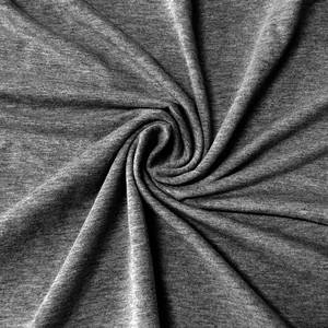 Macro close-up of high-quality heather gray knit fabric texture for casual business polo shirt