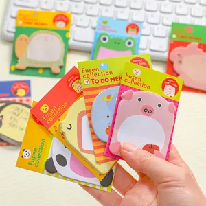 Assorted set of cute cartoon animal sticky notes for office and student memo use.