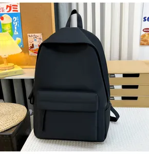 Minimalistischer schwarzer Harajuku Rucksack für Schule und Reisen mit großem Fassungsvermögen