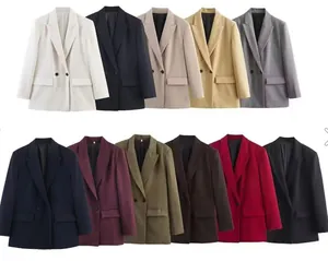 Vielfältige Farben für stilvolle Damen-Blazer, lässige Langarm-Jacken für das Büro