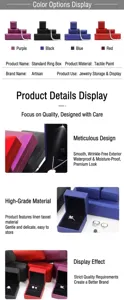 Close-up detail of LED jewelry box showing lighting effect and smooth touch paint finish