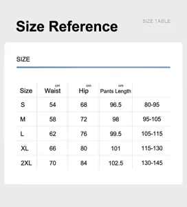 Detailed size reference table for striped high waist flared fitness yoga pants.