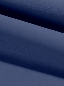 Close-up macro view of the navy blue high-stretch polyester elastane yoga top fabric