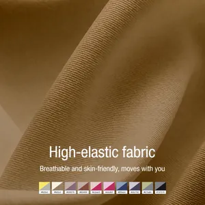 Tejido de poliéster y spandex transpirable de alta elasticidad para ropa yoga
