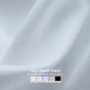 Close-up of breathable high-stretch polyester-spandex fabric for yoga sportswear.