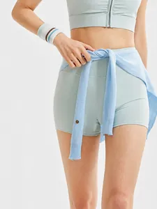 Gestreifte Yoga-Shorts Mit Hoher Taille Für Damen Bauchkontrolle Po-Lifting Atmungsaktiv Schlankmachend Sport Fitness Workout Laufshorts Bottom