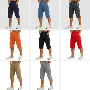 Multi-color collection of men's breathable cargo shorts for summer casual and beach wear