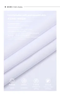 Primer plano de tela de camisa de algodón blanco de alta calidad con textura fina y suavidad