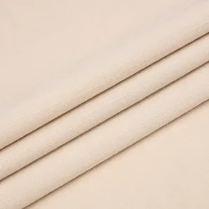 Beige minimalistische katoenen stoftextuur voor casual herenoverhemd met opstaande kraag