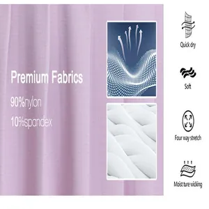 Detail shot of breathable lavender sports fabric with quick-dry and stretch features