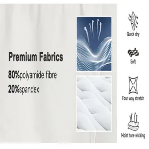 Detailed view of quick-dry breathable fabric for sports bra with 80% polyamide