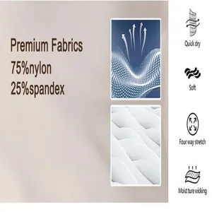 Close-up fabric detail showing 75% nylon and 25% spandex material for tennis skirt