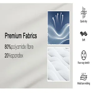 Détail du tissu top yoga : 80% polyamide 20% élasthanne, doux et séchage rapide