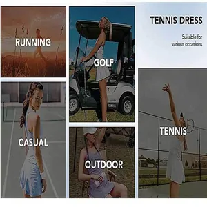Versatile tennis dress for running, golf, and various casual outdoor activities.