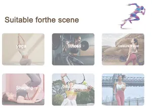 Collage montrant diverses scènes d'utilisation pour la brassière de sport yoga