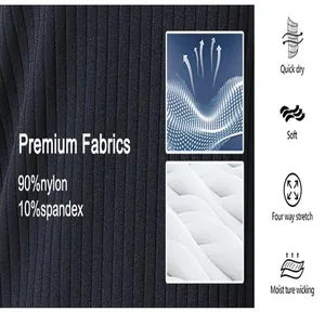 Detailed macro view of 90% nylon 10% spandex moisture wicking ribbed sports fabric
