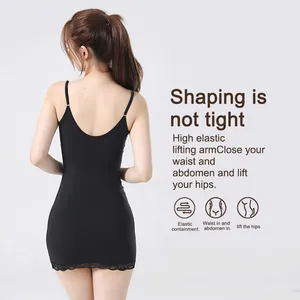 Women Sexy Lace Trim Spaghetti Strap Midi Dress Summer Sleeveless High Elastic Slim Fit Bodycon Dress Pure Desire Summer Dress
