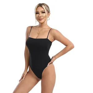 Body amincissant noir élégant avec bretelles réglables pour vêtement de maintien pour femmes