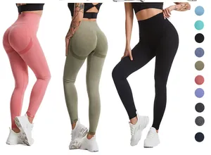 Naadloze yoga broek met hoge taille, billift-ontwerp en vele verschillende kleuropties