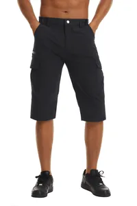 Men's outdoor water-repellent cargo shorts with multi-pocket design shown on model