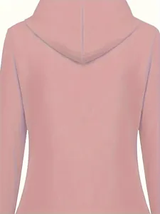 Vue arrière détaillée d'une veste à capuche rose imperméable pour femmes en plein air