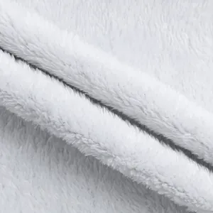 Macro detail view showing the soft white fleece texture of the indoor winter jacket lining