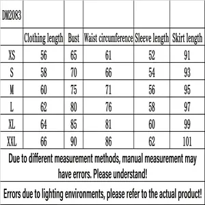 Detailed size chart for the women's floral suit set including comprehensive measurements