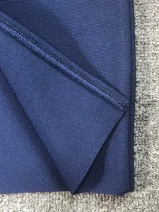 Close-up of blue bandage fabric showing high-quality stitching and texture