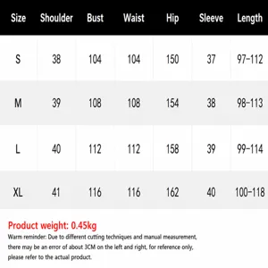 Detailed size chart for the tea-break style solid color V-neck lace-up irregular dress.