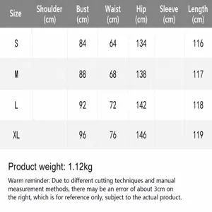 Detailed size chart for French style suspender sleeveless split long dress, S-XL dimensions