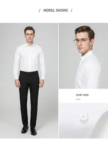 Détail d'une chemise en coton blanc pour homme coupe ajustée avec texture sergée