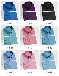 Selección de camisas de fibra de bambú para hombre en varios colores para negocios y ocio