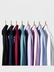 Camisas de manga larga para hombre de fibra de bambú en varios colores vibrantes para uso