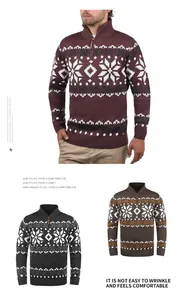 Vista dettagliata dei maglioni vintage da uomo con mezza zip in vari colori