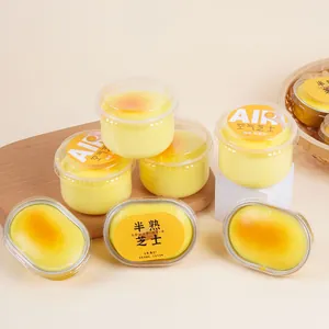 Juguete squishy de pan de queso medio horneado de rebote lento de PU en caja de regalo