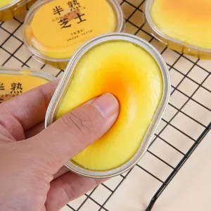 Juguete squishy de tarta de queso realista hecho de PU de rebote lento