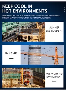 Dettaglio delle applicazioni del gilet refrigerante industriale in cantieri caldi.