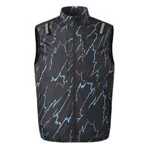 Gilet Raffreddante da Uomo Collo in Piedi Protezione UV Abbigliamento da Lavoro Esterno Gilet Senza Ventilatore